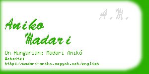 aniko madari business card